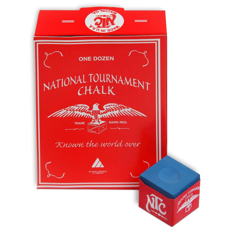 Silver Cup National Tournament Pool cue Billiard Premium Chalk - ONE Dozen (Blue) - Image 2